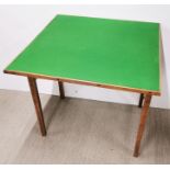 A folding card table, 77 x 77cm.