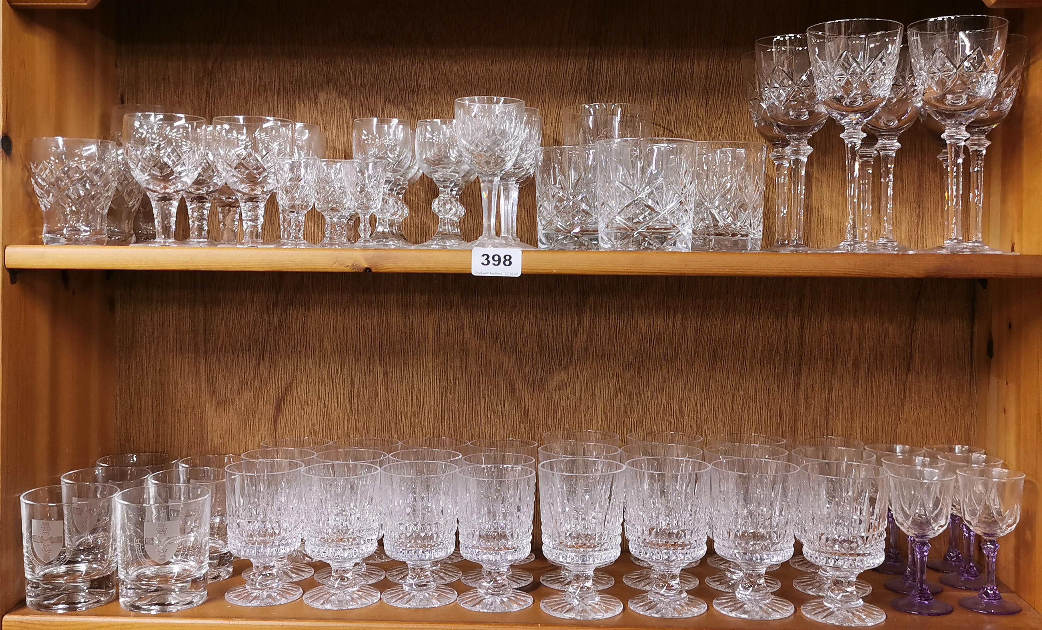 A quantity of good glassware including Royal Doulton.