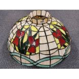 A large Tiffany style glass lamp shade, Dia. 53cm.