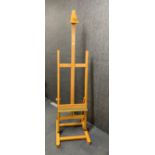 A useful large artist's easel, H. 178cm.