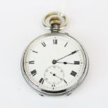 A gent's hallmark silver pocket watch, appears to be in working order.