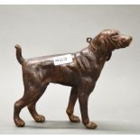 A lovely bronze figure of a dog, H. 21cm.