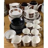 A Meakin Studio Pottery coffee and dinner set.