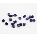 A quantity of unmounted iolite, approx. 18.53ct.