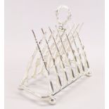 An unusual Rifle Club silver plated toast rack, H. 20cm, L. 20cm.