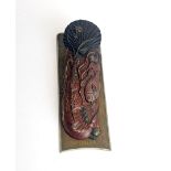 A superb 1920's Japanese cold painted desk paper clip, L. 13cm, W. 4.5cm.