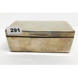 A hallmarkewd silver covered cigarette box, 18 x 9 x 6.5cm.