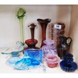 A quantity of good mixed colour glassware.