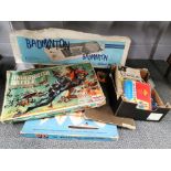 A quantity of vintage toys and games.