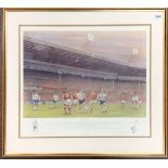 A framed limited edition 193/580 entitled Coming Home Tuesday 18th June 1966, signed artist