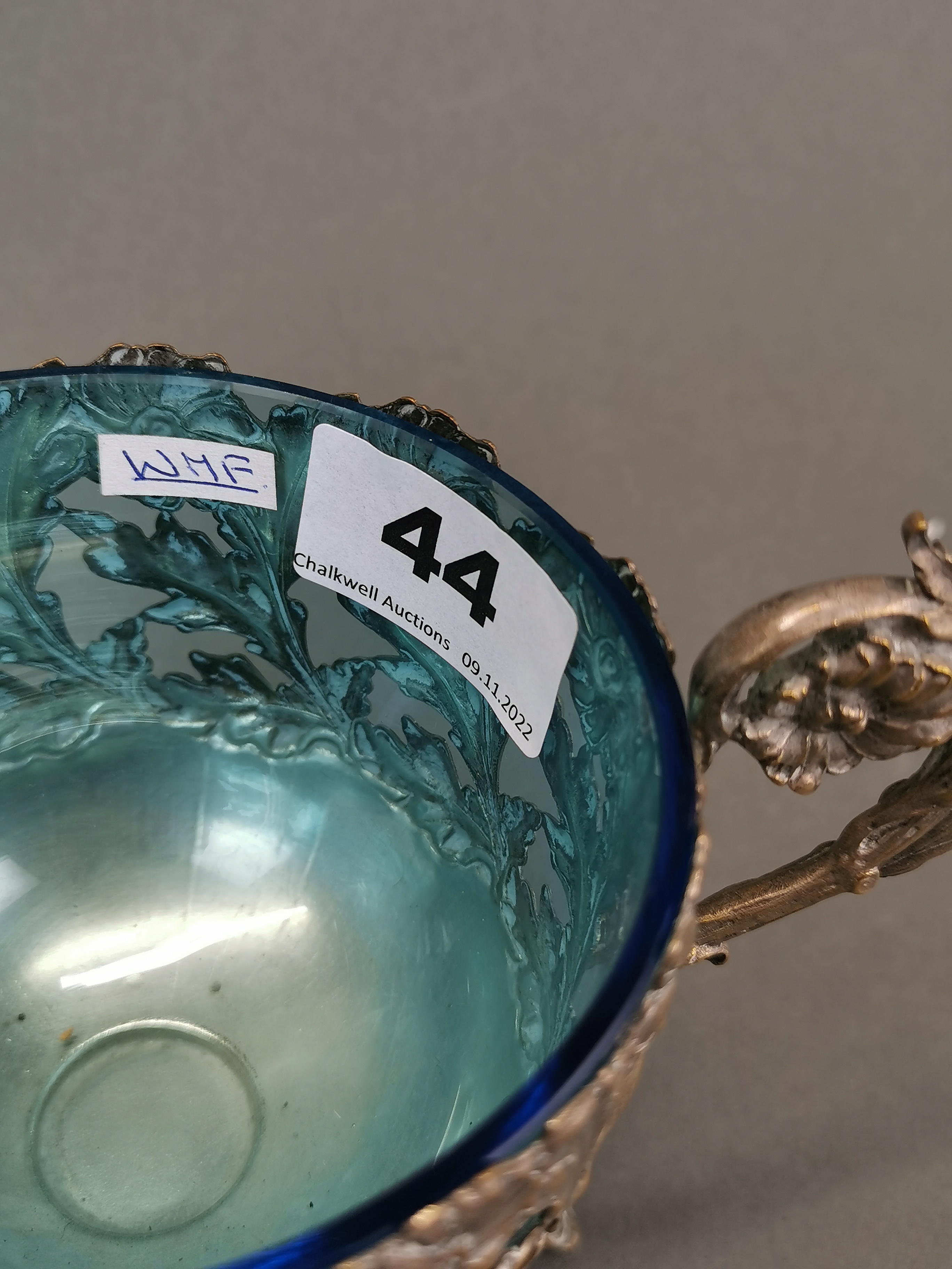 Two WMF silver plate and glass preserve bowls, W. 18cm, H. 13cm, together with four further - Image 3 of 4