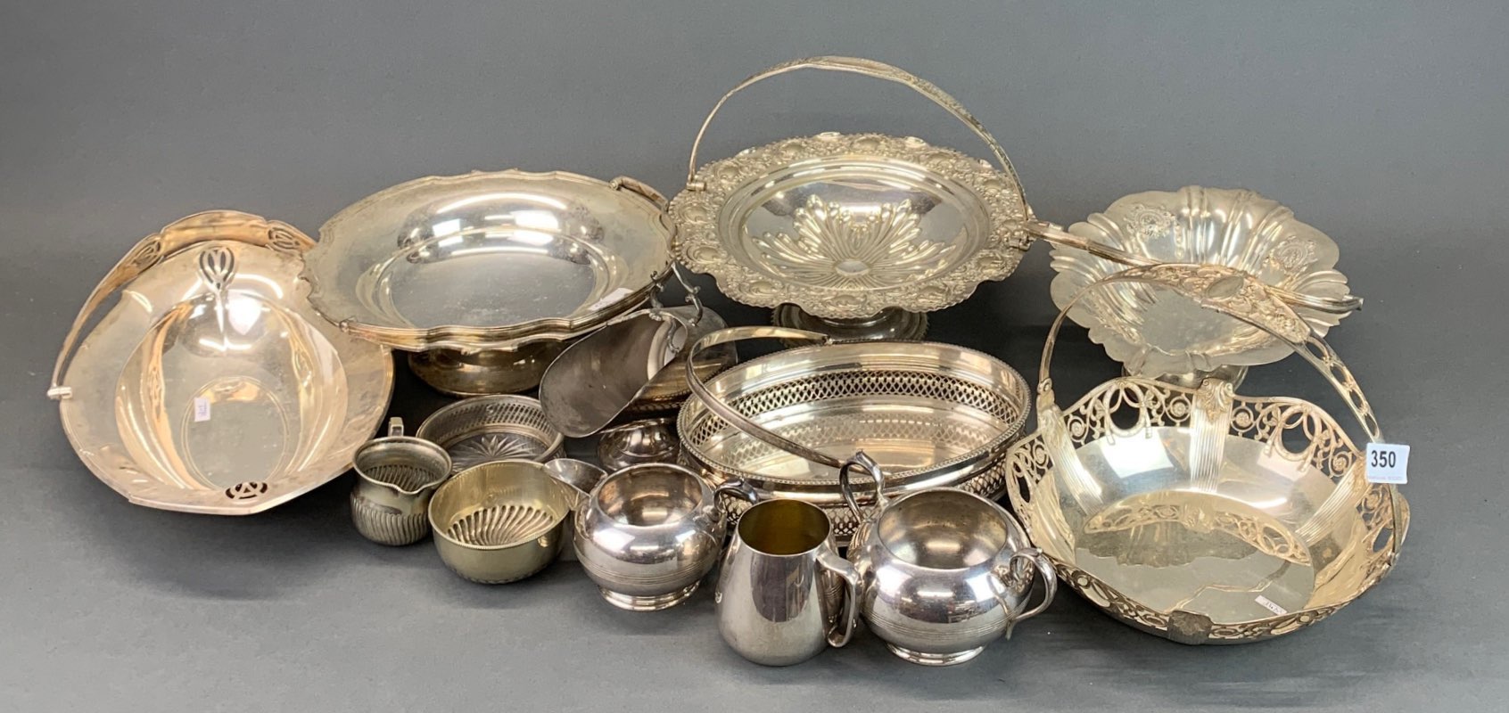 A quantity of good silver plate, including two WMF baskets.