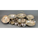 A quantity of good silver plate, including two WMF baskets.