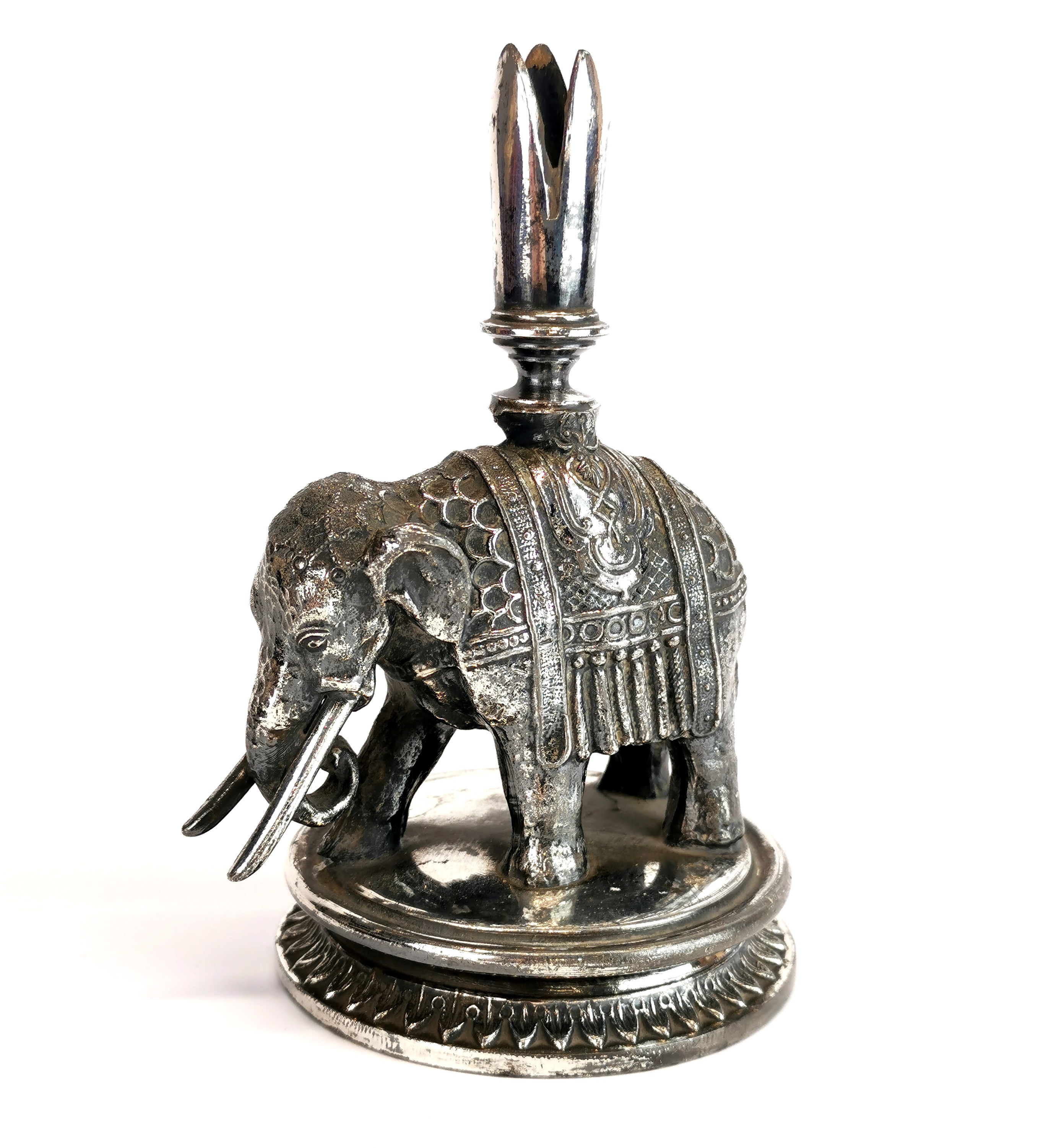 A 19th century silver plated carapaconne metal pen holder by William Wheatcroft Harrison after a