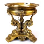 A 19th century silvered bronze / brass centrepiece, H. 20cm, Dia. 20cm.