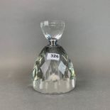 A very large faceted crystal perfume bottle, H. 22cm.
