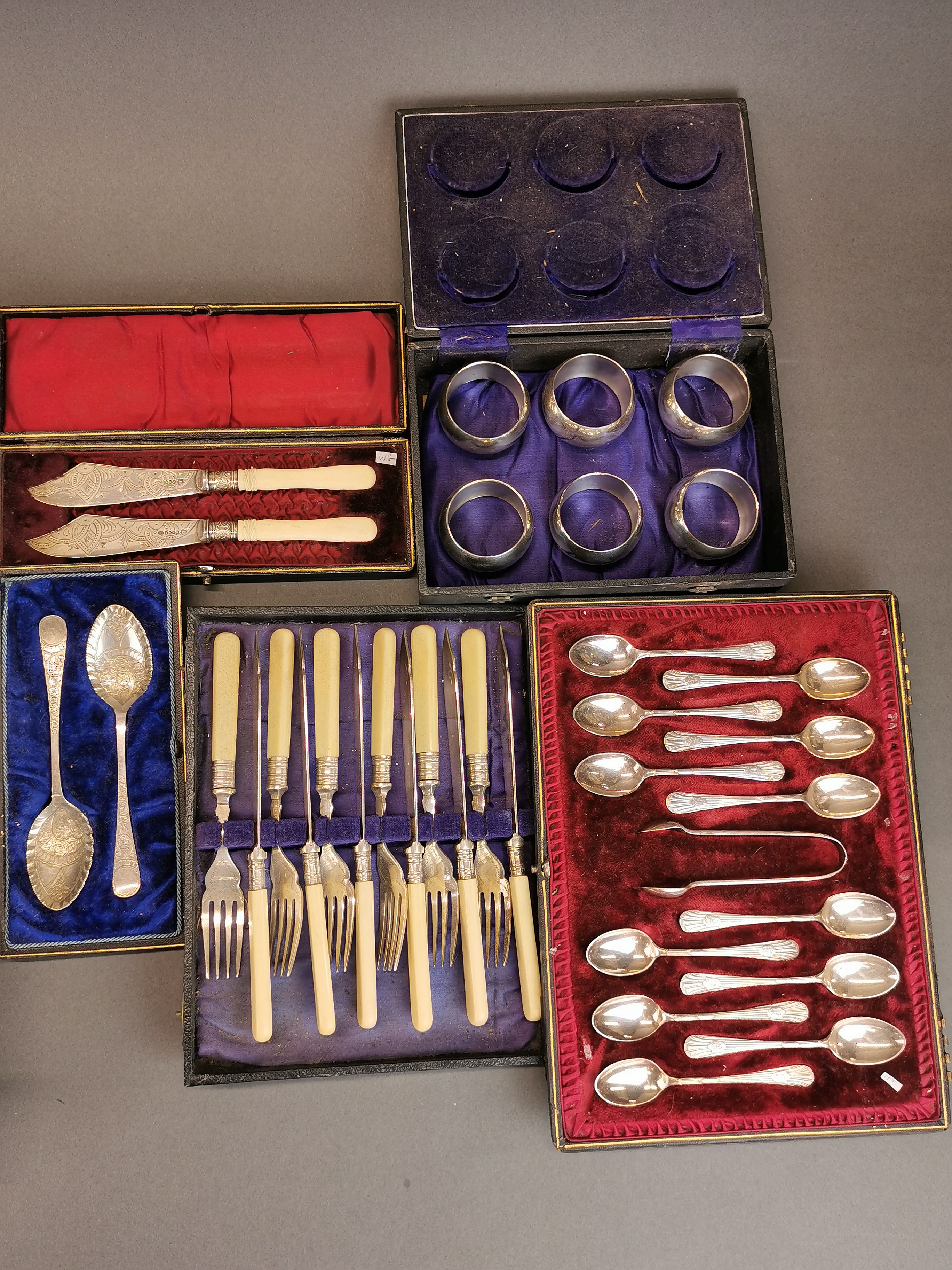 A quantity of good mixed boxed silver plated cutlery. - Image 3 of 3
