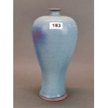 A lovely Chinese zhun glazed terracotta maiping shaped vase, H. 31cm.