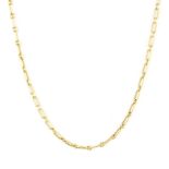 An 18ct yellow gold chain, L. 60cm.