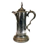 A 19th century American silver plated wine jug by E.G Webster & Son N.Y, H. 37cm.