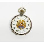 A Masonic pocket watch, not in working order.