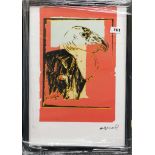 Andy Warhol: A limited edition 75/125 Andy Warhol print, impressed with Andy Warhol dry stamp to