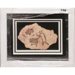 A limited edition framed Banksy Peckham Rock postcard, sold out from the British Museum, frame