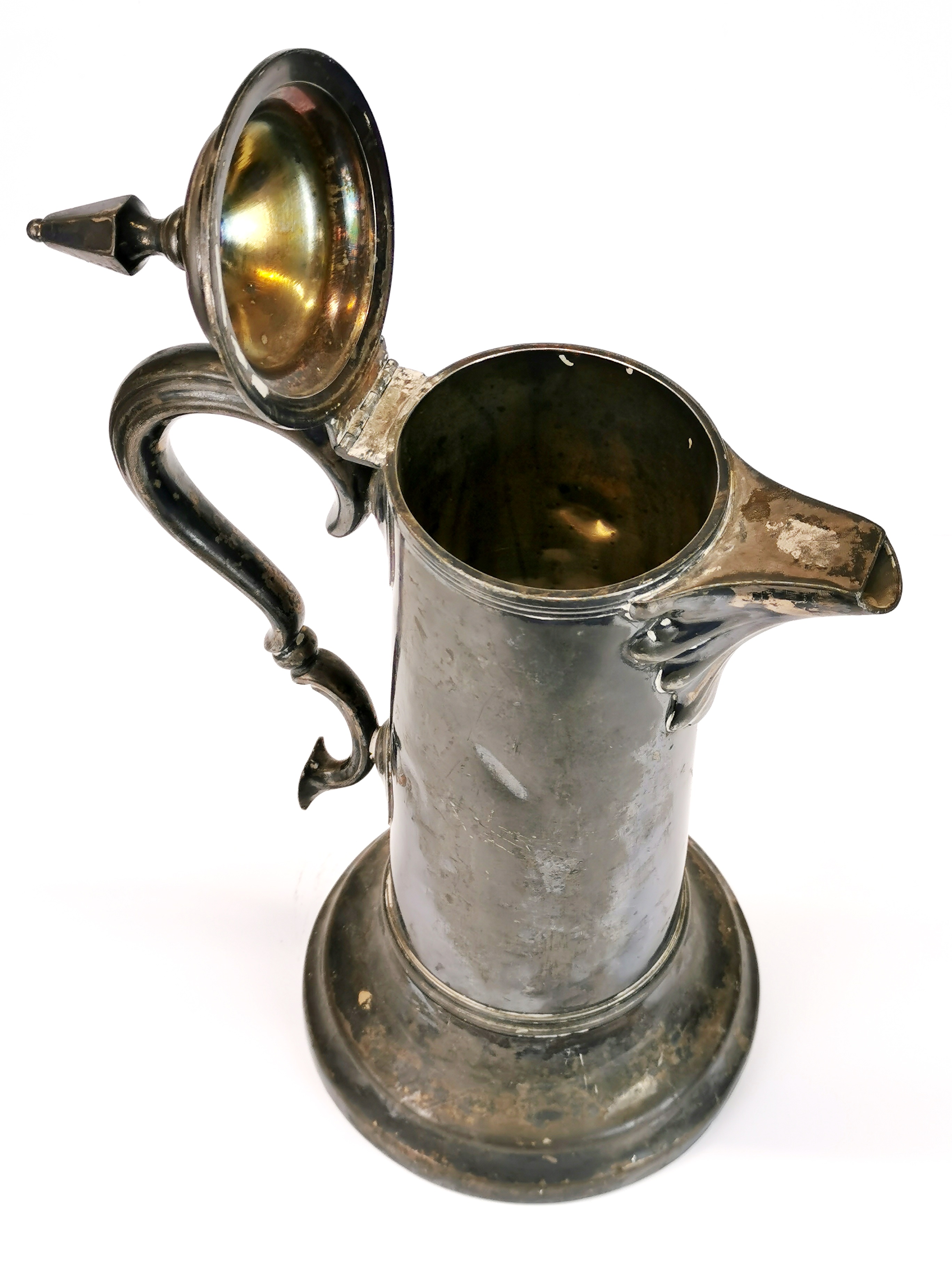 A 19th century American silver plated wine jug by E.G Webster & Son N.Y, H. 37cm. - Image 2 of 3