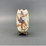 A very pretty Royal Worcester style continental porcelain vase, H. 13cm.