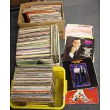 A large quantity of LP records.