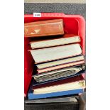 A group of mixed stamp albums.