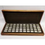 A cased set of 1000 years of British Monarchy sterling silver ingot collection.