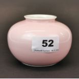 A fine Chinese pale pink glazed porcelain vase, Dia. 10cm, D. 7cm.