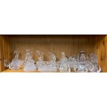 A collection of mixed crystal figures, tallest H. 16cm.