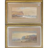 A pair of gilt framed watercolours by M.D.Hansell dated 1900 and 1905, frame size 81 x 51cm.