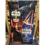 A quantity of Star Wars advertising free standing cardboard figures etc.