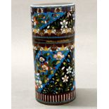 A Chinese cloisonne enamelled on brass tea caddy, H. 18cm.