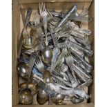 A quantity of silver plated cutlery.