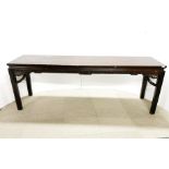 A Chinese carved altar table, 217 x 79 x 52cm.