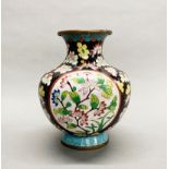 A mid 20th century Chinese cloisonne vase, H. 23cm, Dia. 19cm.