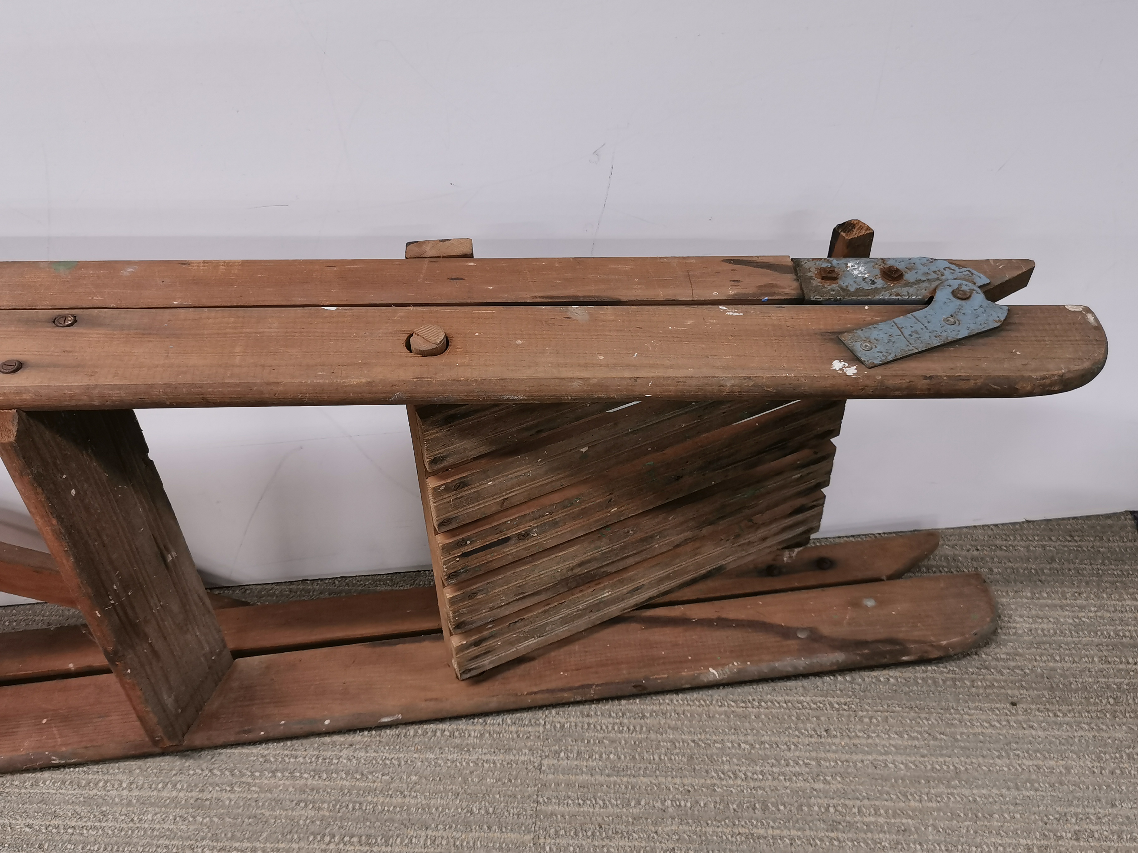 A wooden folding ladder, L. 200cm. - Image 3 of 3