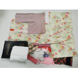 A vintage boxed Japanese kimono and accessories.
