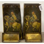 Two early 20th century tin boxes, H. 29cm.