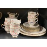 A Paragon Victoriana Rose tea set.