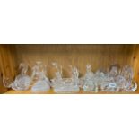 A collection of mixed crystal figures, tallest H. 16cm.