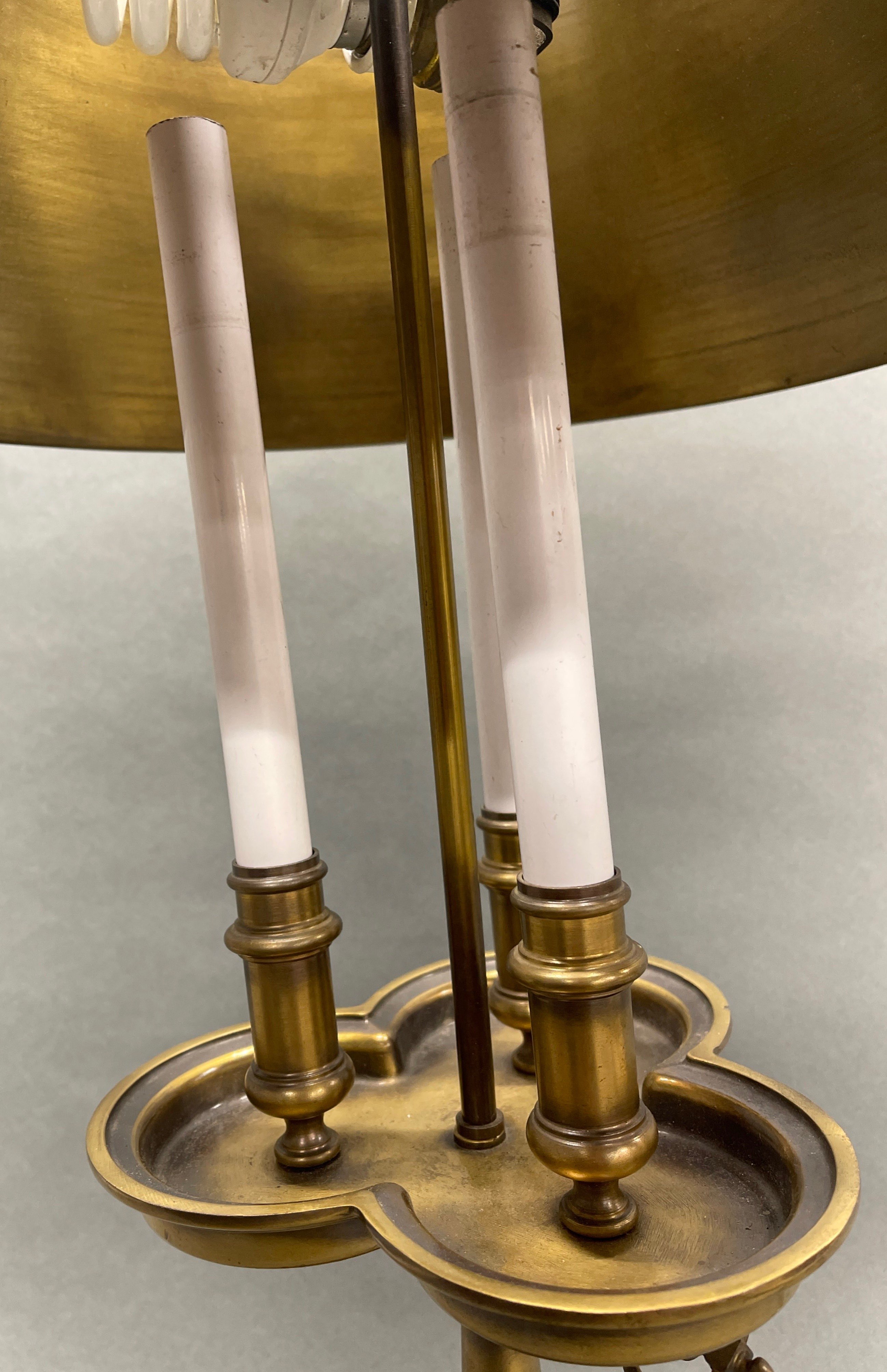 A brass study desk lamp, H. 74cm. - Image 3 of 3