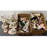 A large collection of resin figures, tallest H. 39cm.