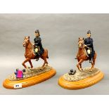 Two resin figures of the Duke of Wellington, H. 32cm.