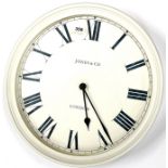 A reproduction battery operated metal wall clock, Dia. 50cm.