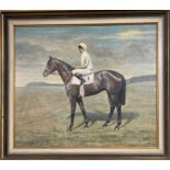 A framed oil on canvas of the 1983 Goodwood stakes winner 'Godstone'.
